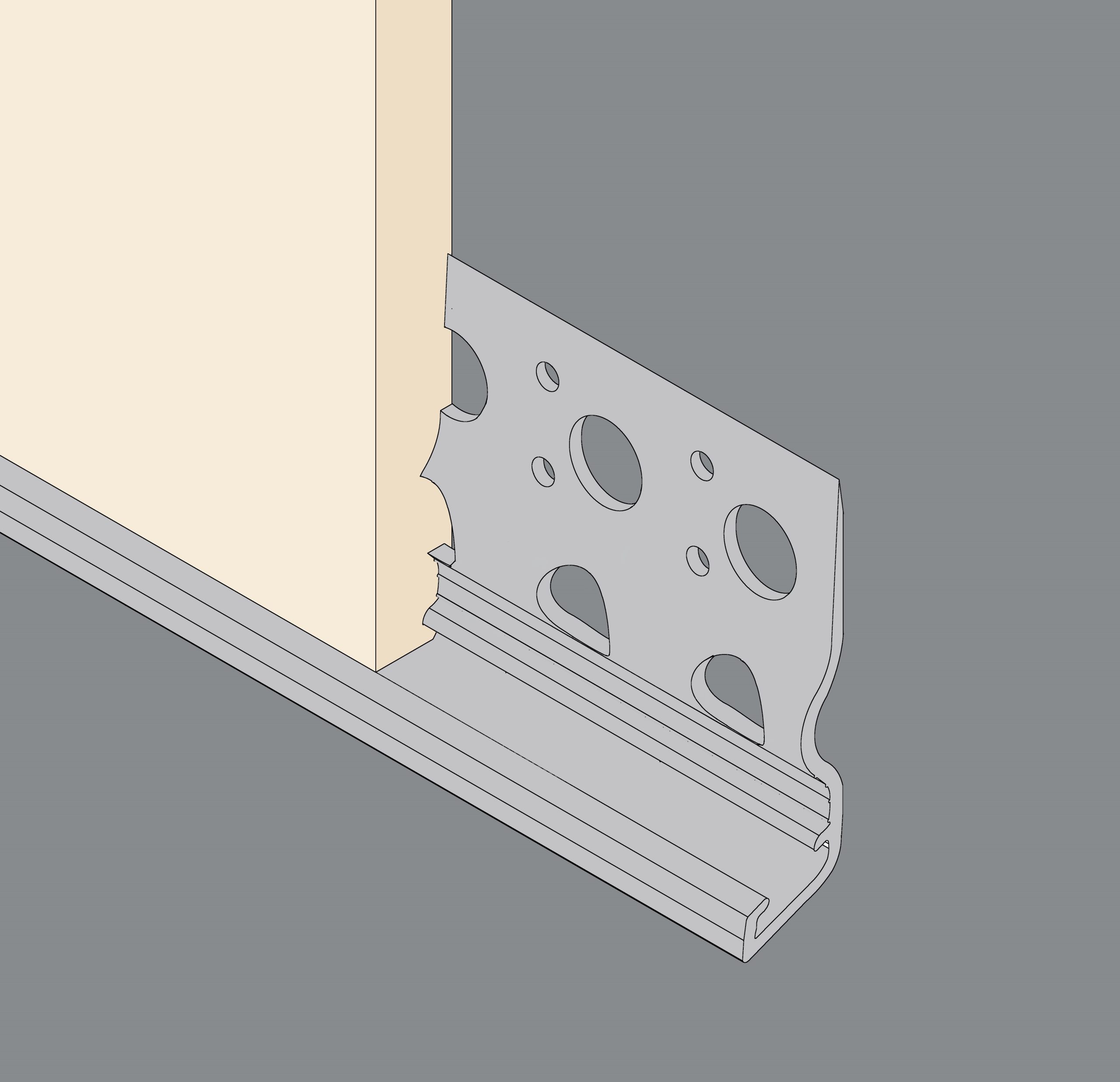 Grey Plastic Beads for Exterior Render - Image 4