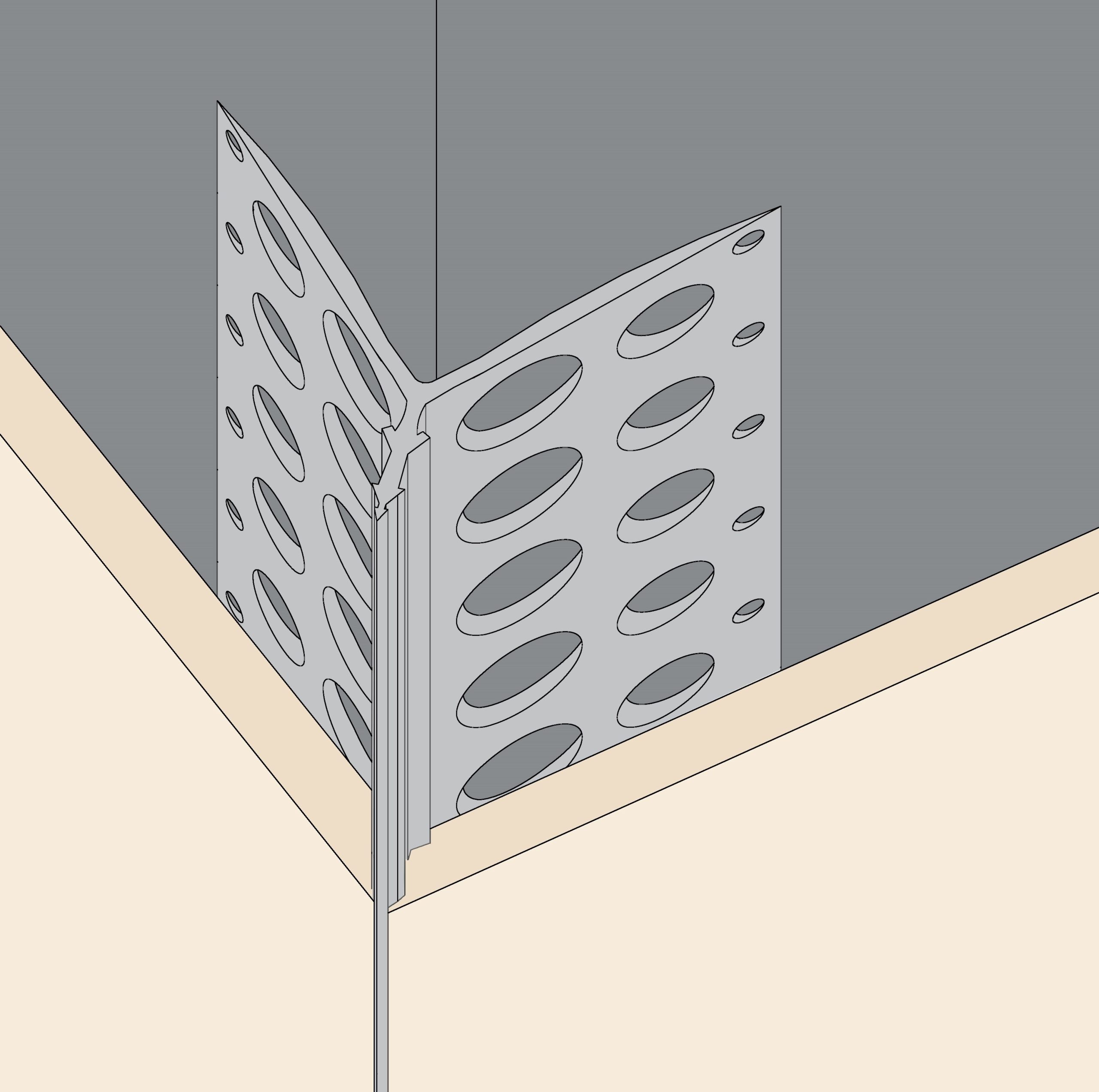 Grey Plastic Beads for Exterior Render