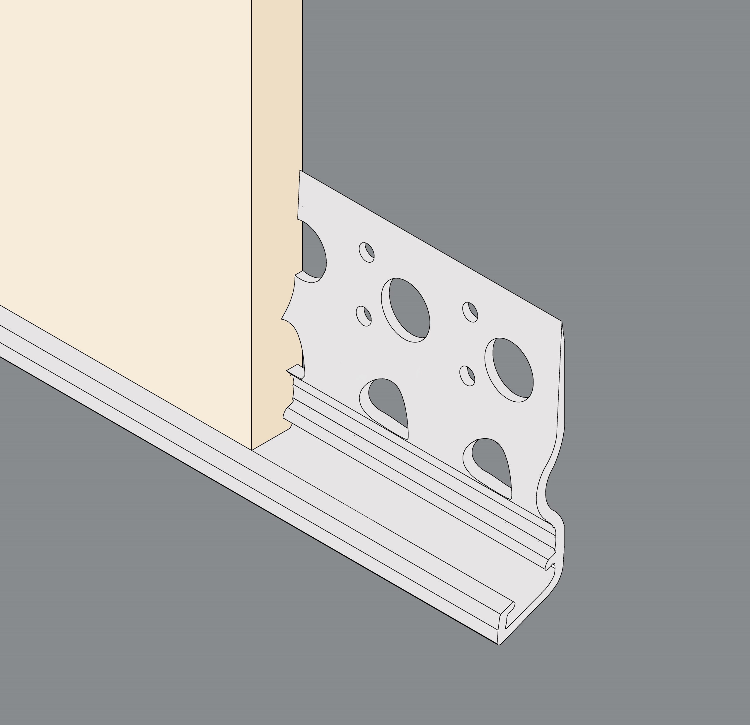 10mm White Bellcast Bead for Exterior Render 2.5mtr