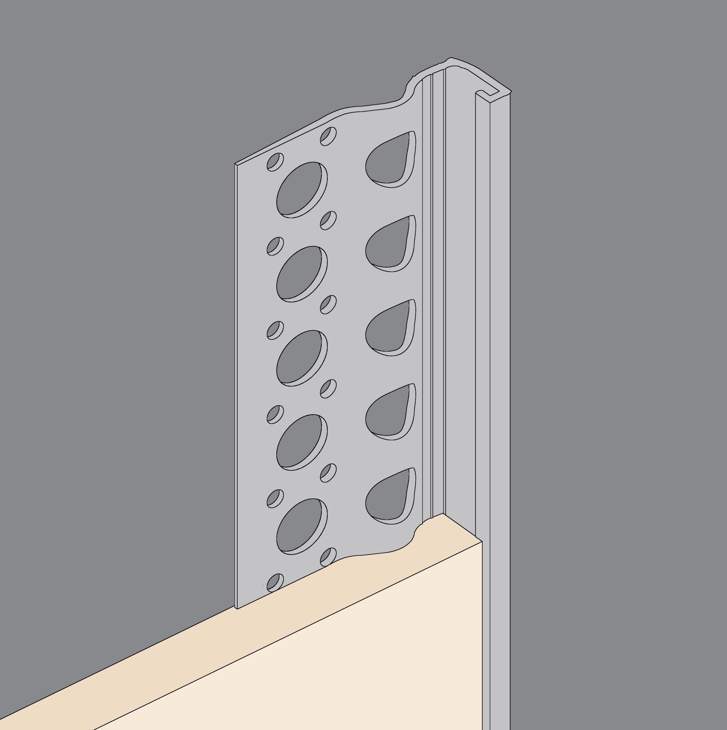 Grey Plastic Beads for Exterior Render - Image 3